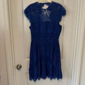BB Dakota Royal Blue Lace Detail Dress